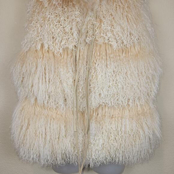 Trilogy Collections Michael McCollom Mongolian Curly Lamb Fur Suede Vest Women S - Picture 5 of 16
